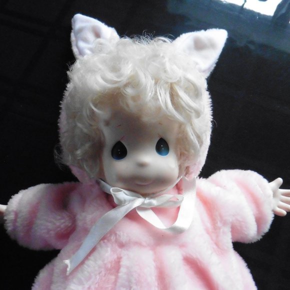 Vintage Precious Moments Heather Doll In Pink Bunny Outfit. 16" - Picture 6 of 8